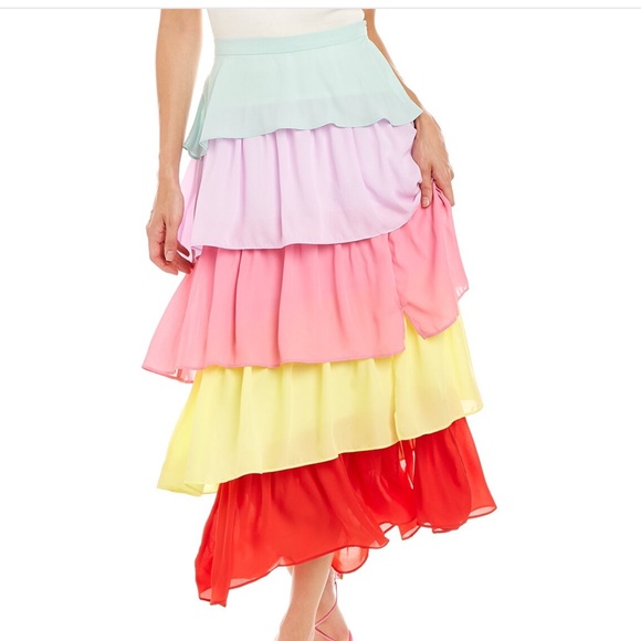 OLIVIA RUBIN Colorful Layered Skirt - Picture 1 of 5